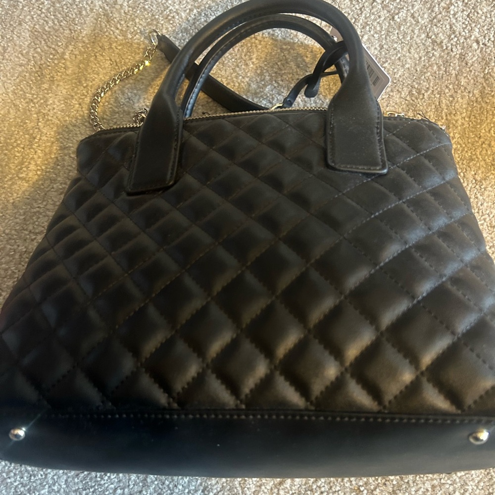 GUESS Quilted Black Satchel - Picture 6 of 16